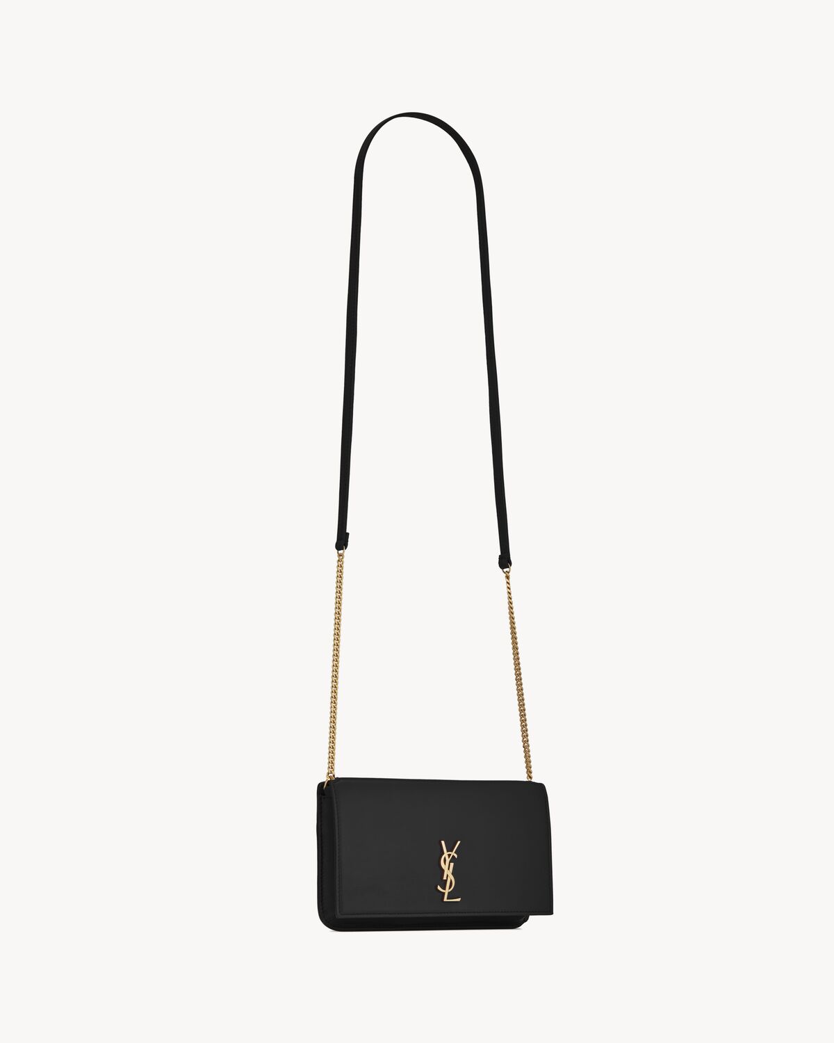 YSL Cassandre Phone Holder in Smooth Leather - Image 2